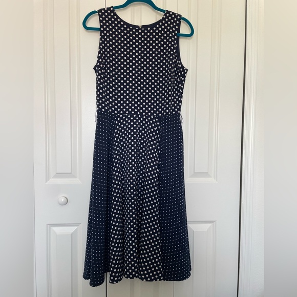 Dany and Nicole Polka Dress. Navy Blue size 10, but it runs small, like 6-7 - Picture 3 of 5